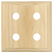 4 Gang Traditional Square Switch Block, Raw