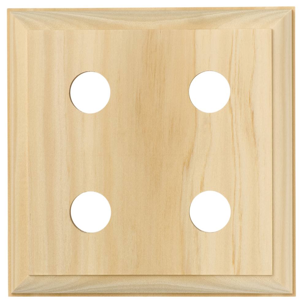 4 Gang Traditional Square Switch Block, Raw