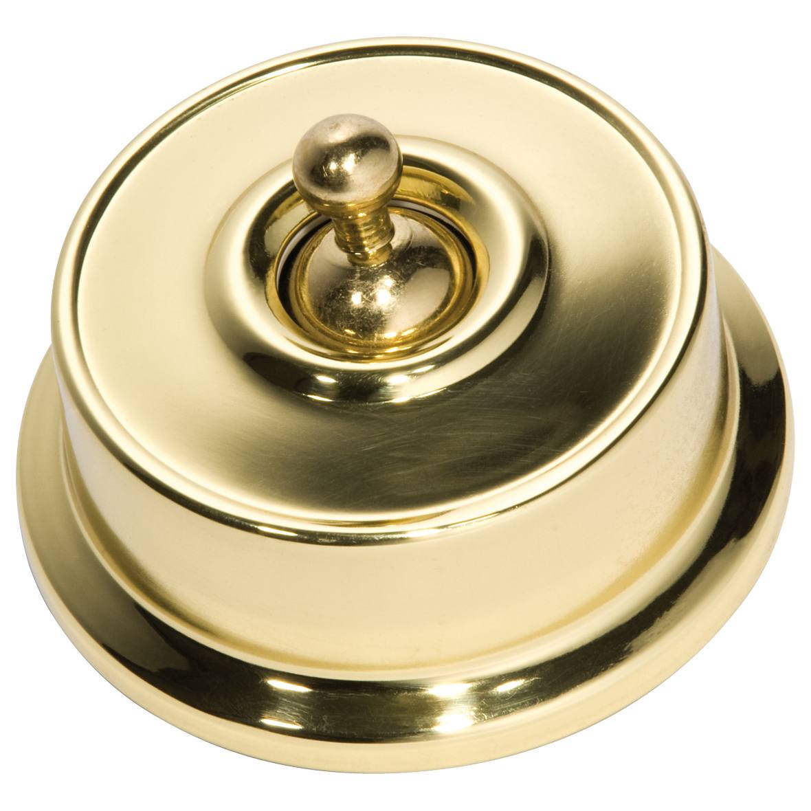 Federation Toggle Switch, Polished Brass