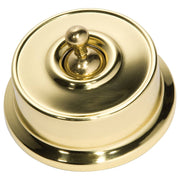 Federation Toggle Switch, Polished Brass