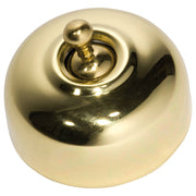 Traditional Toggle Switch, Polished Brass