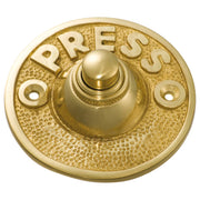 Round Press" Bell Push, Polished Brass