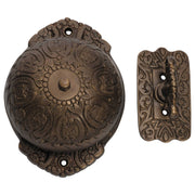 Fancy Mechanical Turn Bell Set, Antique Brass