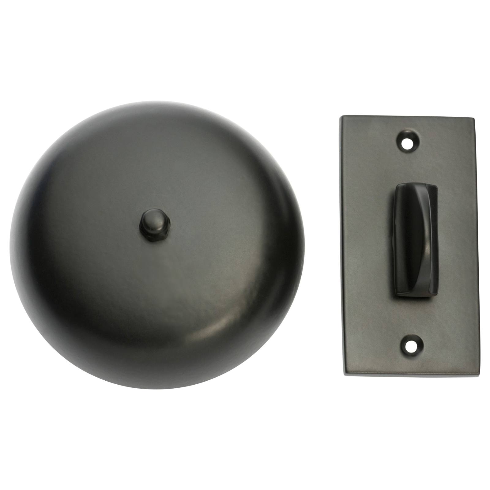 Plain Mechanical Turn Bell Set, Matte Black