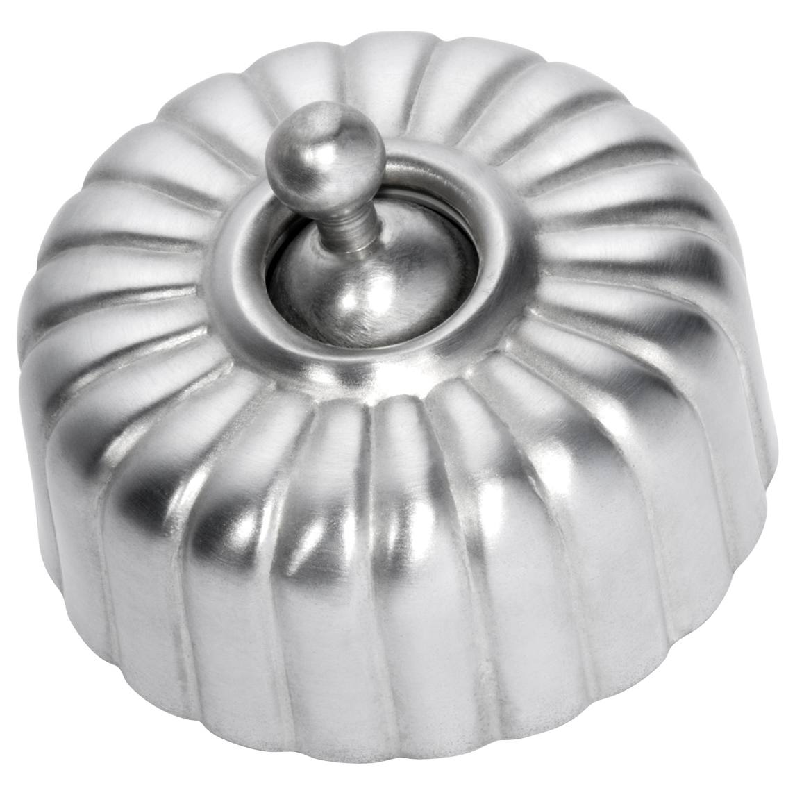Fluted Toggle Switch, Satin Chrome