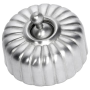 Fluted Toggle Switch, Satin Chrome