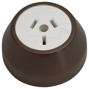 Federation Power Point Socket, Antique Brass White