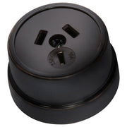 Traditional Power Point Socket, Antique Copper Bro