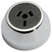 Federation Power Point Socket, Chrome Black