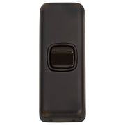 Small Clip On 1 Gang Switch, Antique Copper Brown