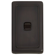 Clip On 1 Gang Switch, Antique Copper Brown