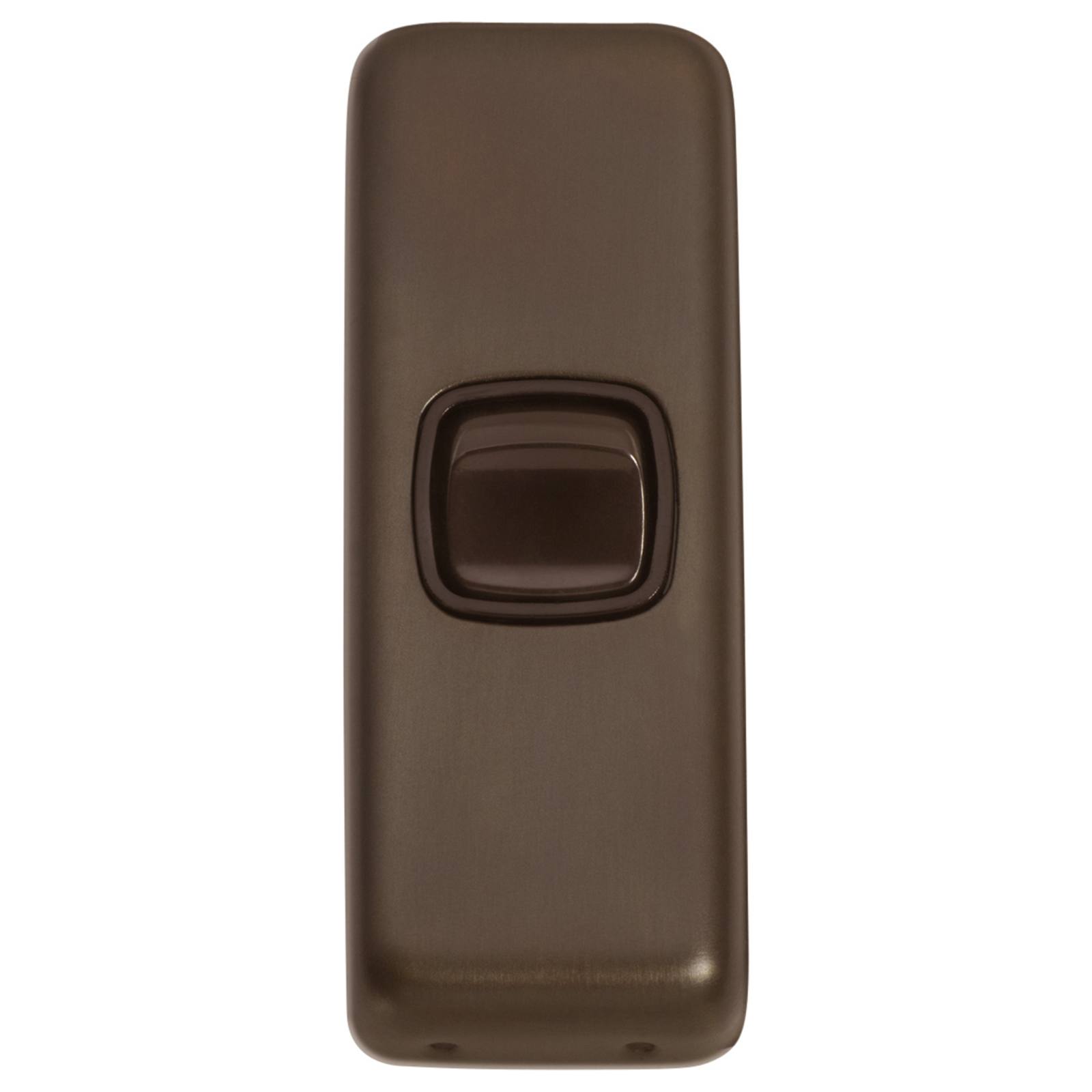 Small Clip On 1 Gang Switch, Antique Brass Brown