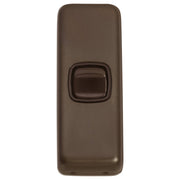 Small Clip On 1 Gang Switch, Antique Brass Brown