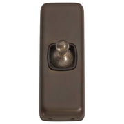 Small Clip On 1 Gang Toggle Switch, Antique Brass