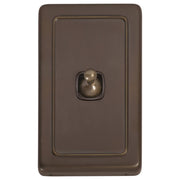 Clip On 1 Gang Toggle Switch, Antique Brass Brown