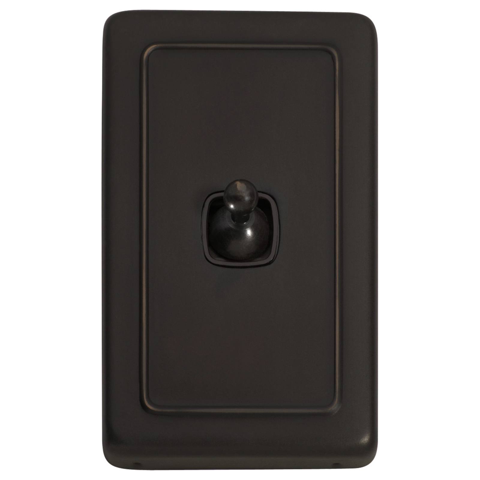 Clip On 1 Gang Toggle Switch, Antique Copper Brown