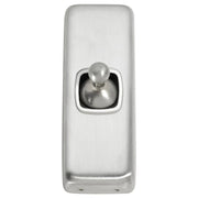 Small Clip On 1 Gang Toggle Switch, Satin Chrome W