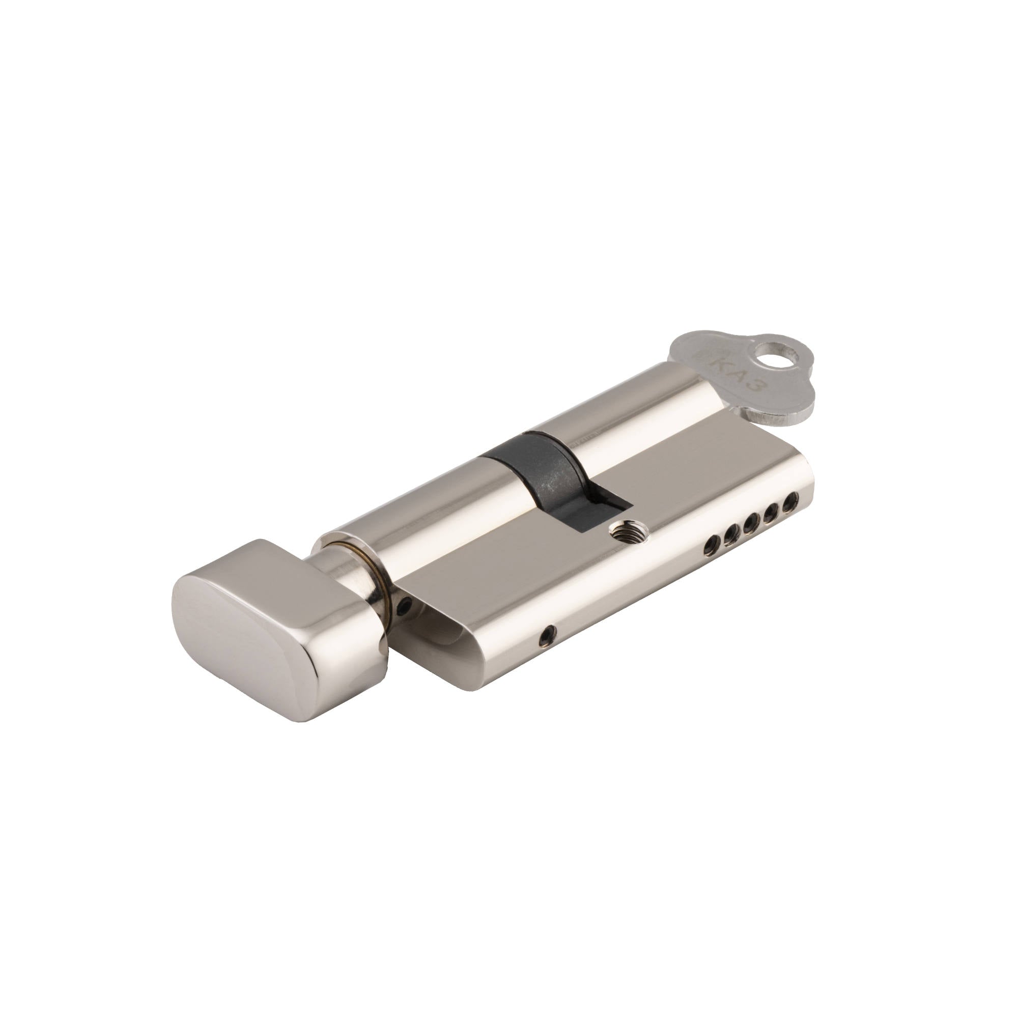 Euro Cylinder Key Thumb 6 Pin KA5, Polished Nickel