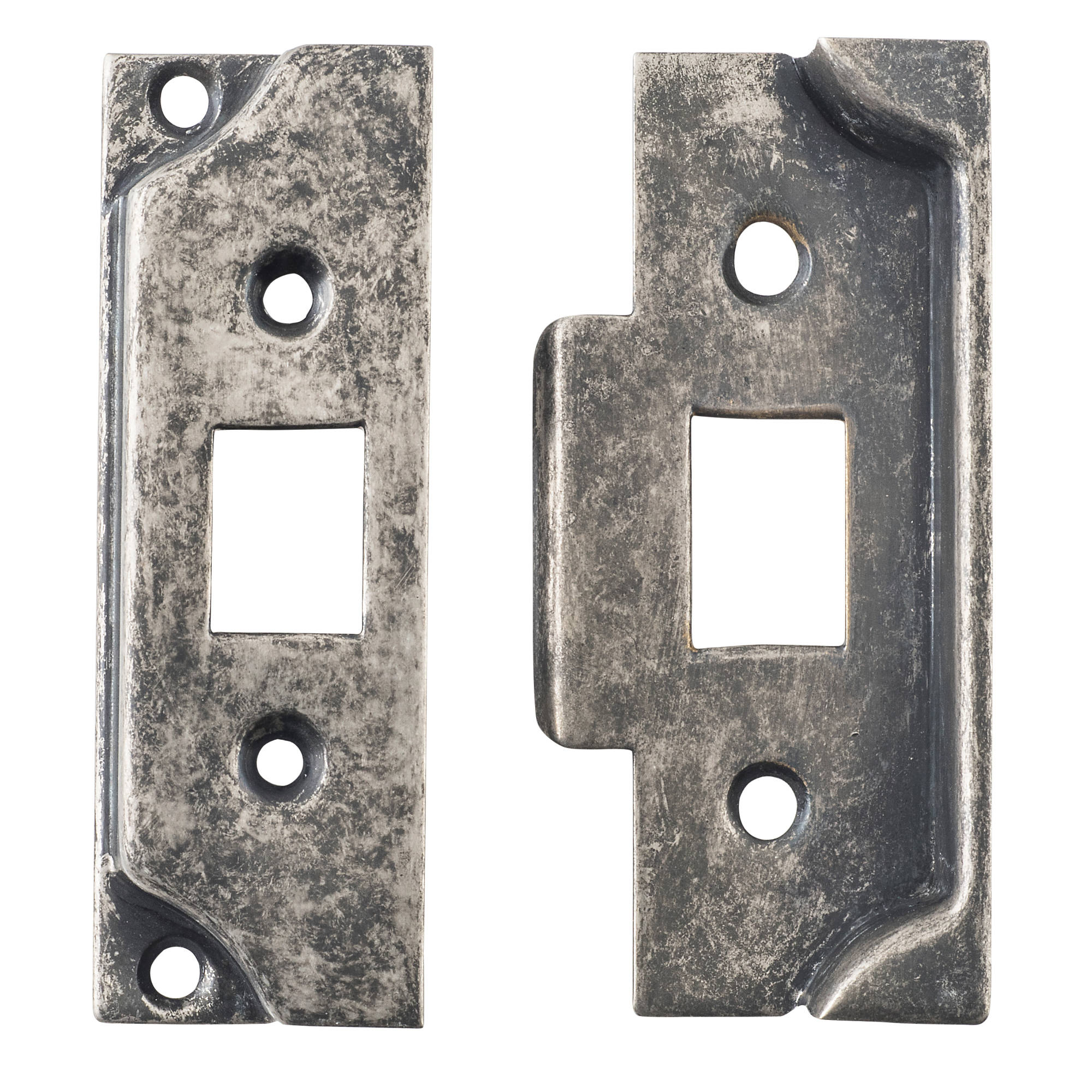 STANDARD FACE PLATE & STRIKER KIT RN, Rumbled Nickel