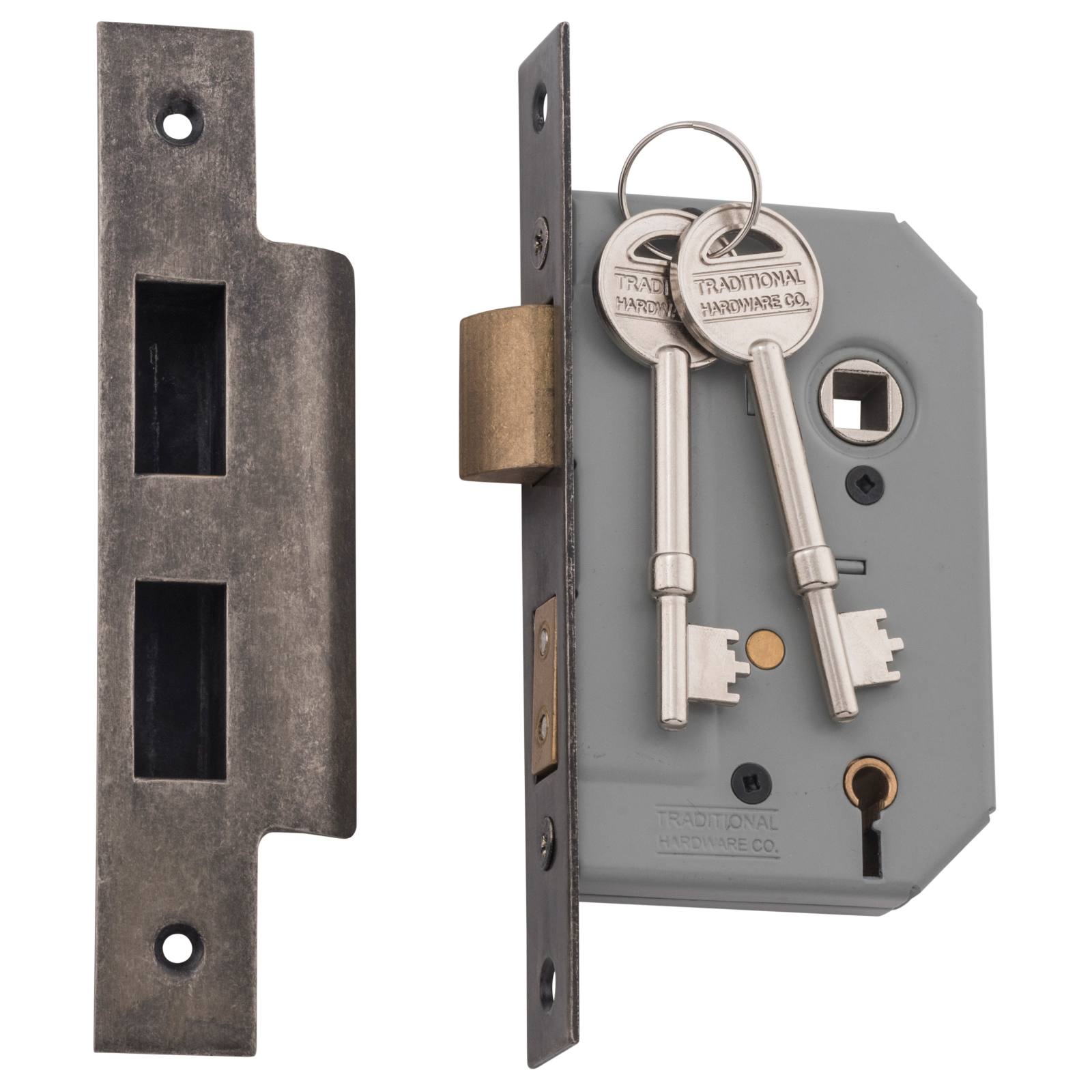 New 5 Lever Mortice Lock (46mm Backset), Rmbld Nic