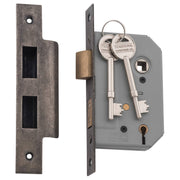 New 5 Lever Mortice Lock (46mm Backset), Rmbld Nic