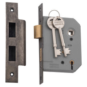 Mortice Lock 5 Lever RN CTC57mm Backset 57mm, Rumbled Nickel
