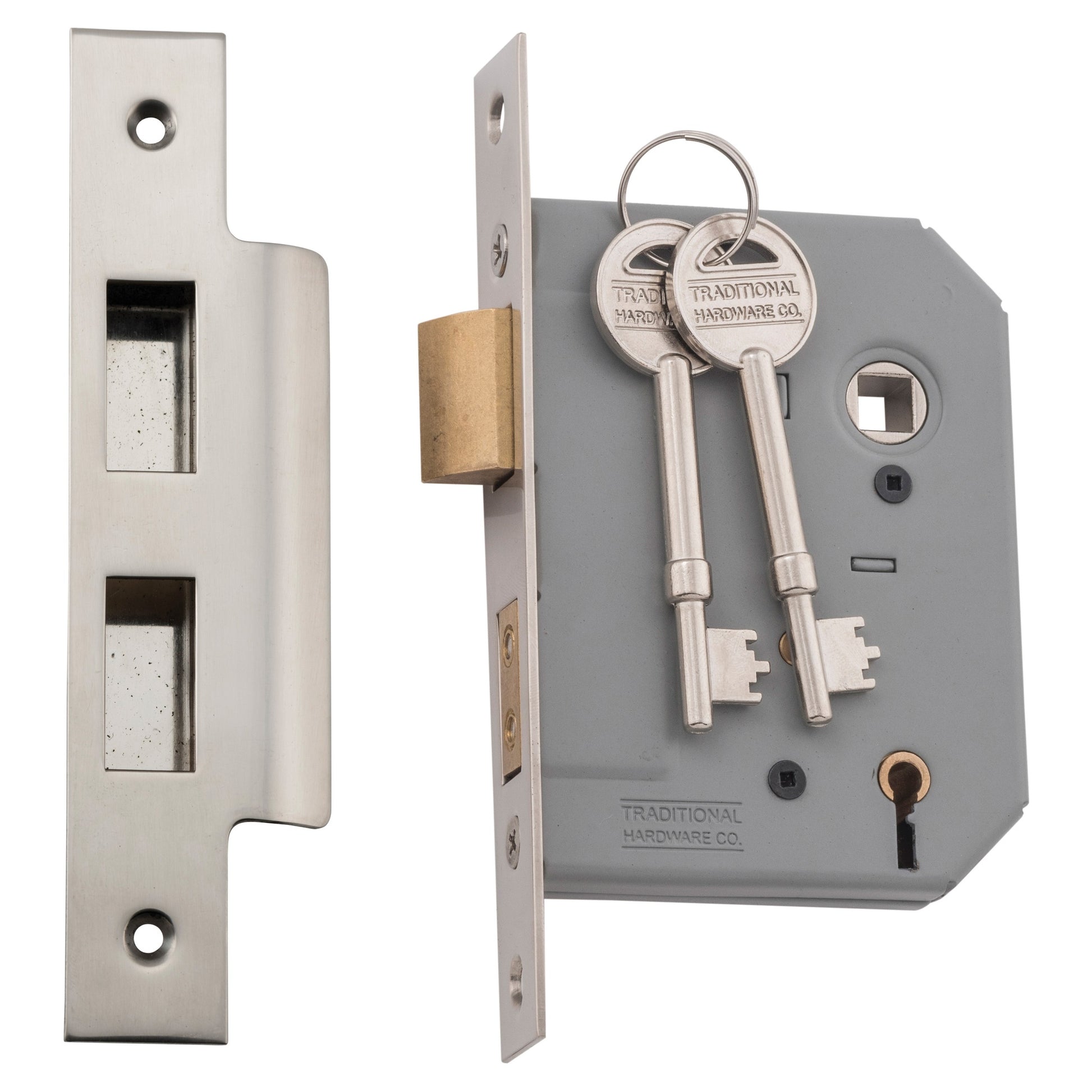 Mortice Lock 5 Lever SN CTC57mm Backset 57mm, Satin Nickel