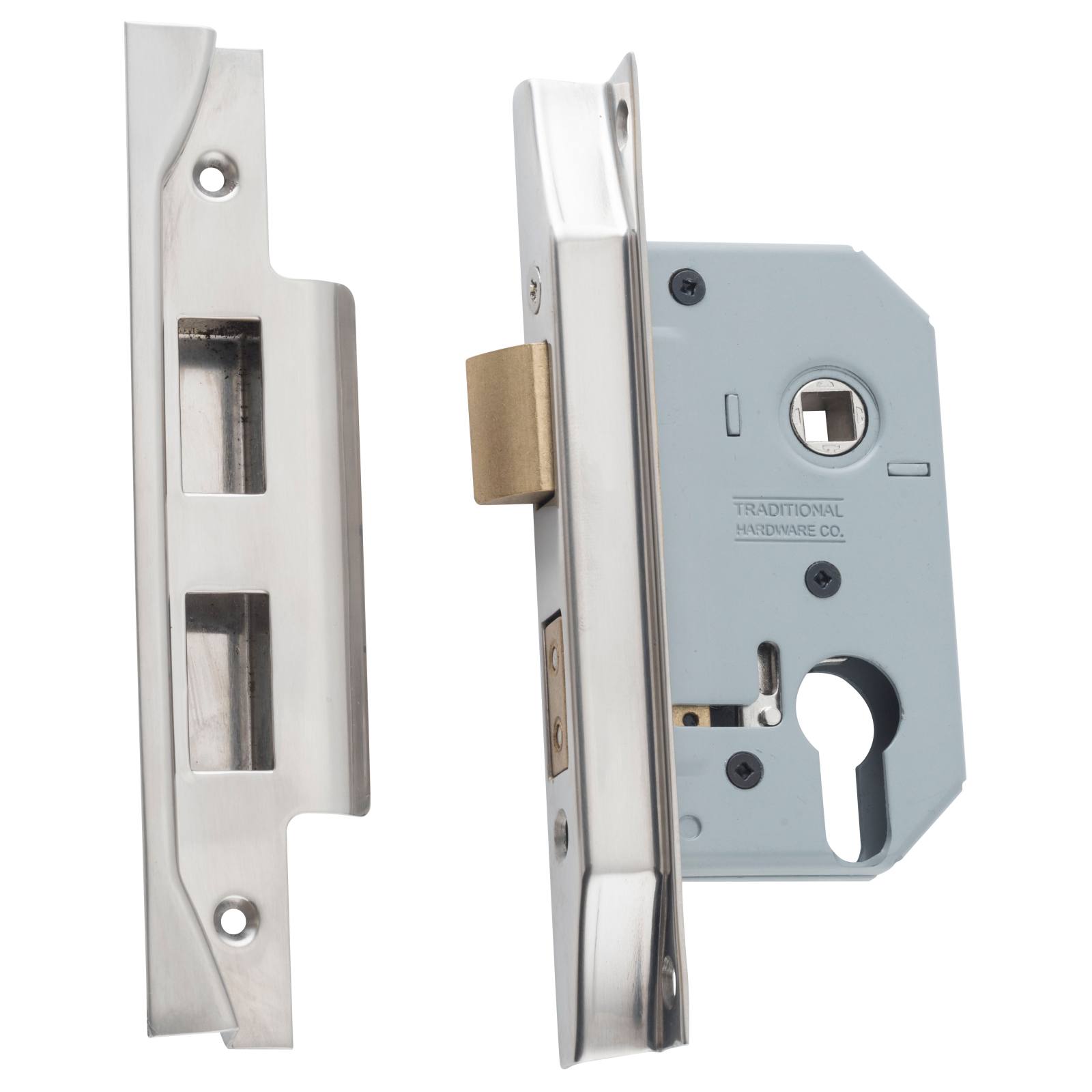 Rebated 5 Euro Lever Lock (46mm Backset), SN