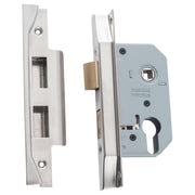 Rebated 5 Euro Lever Lock (46mm Backset), SN