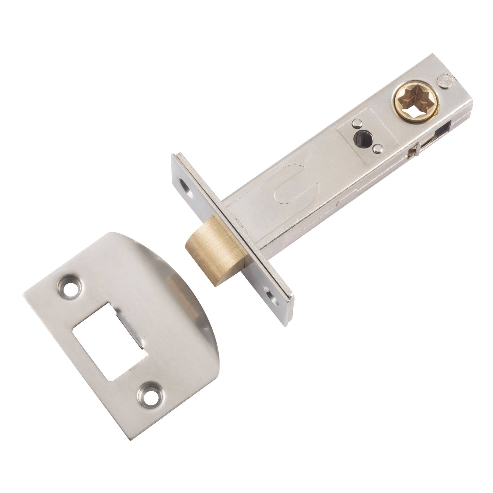 Tradco Split Cam Tube Latch 70mm Backset, Satin Nickel