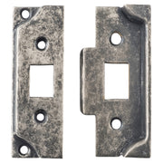 Tube Latch Face Plate & Striker Kit Rebated RN, Rumbled Nickel