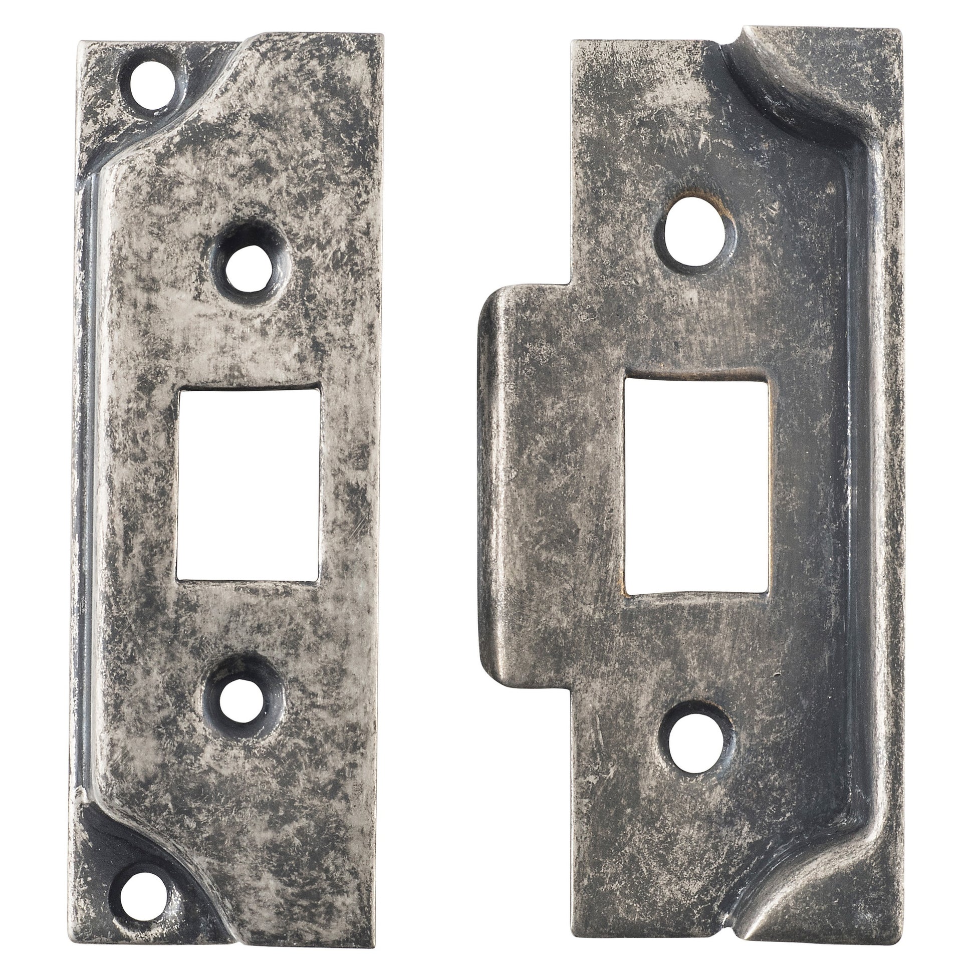 Tube Latch Face Plate & Striker Kit Rebated RN, Rumbled Nickel