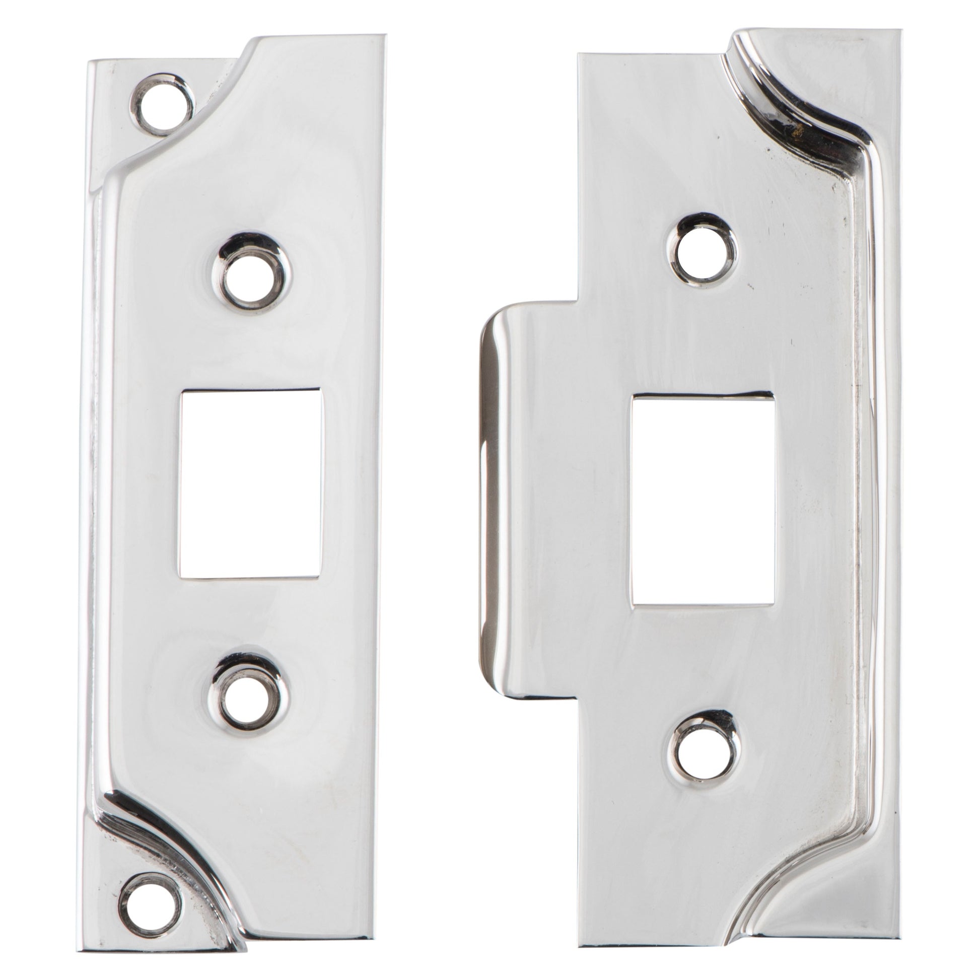 Tube Latch Face Plate & Striker Kit Rebated PN, Polished Nickel