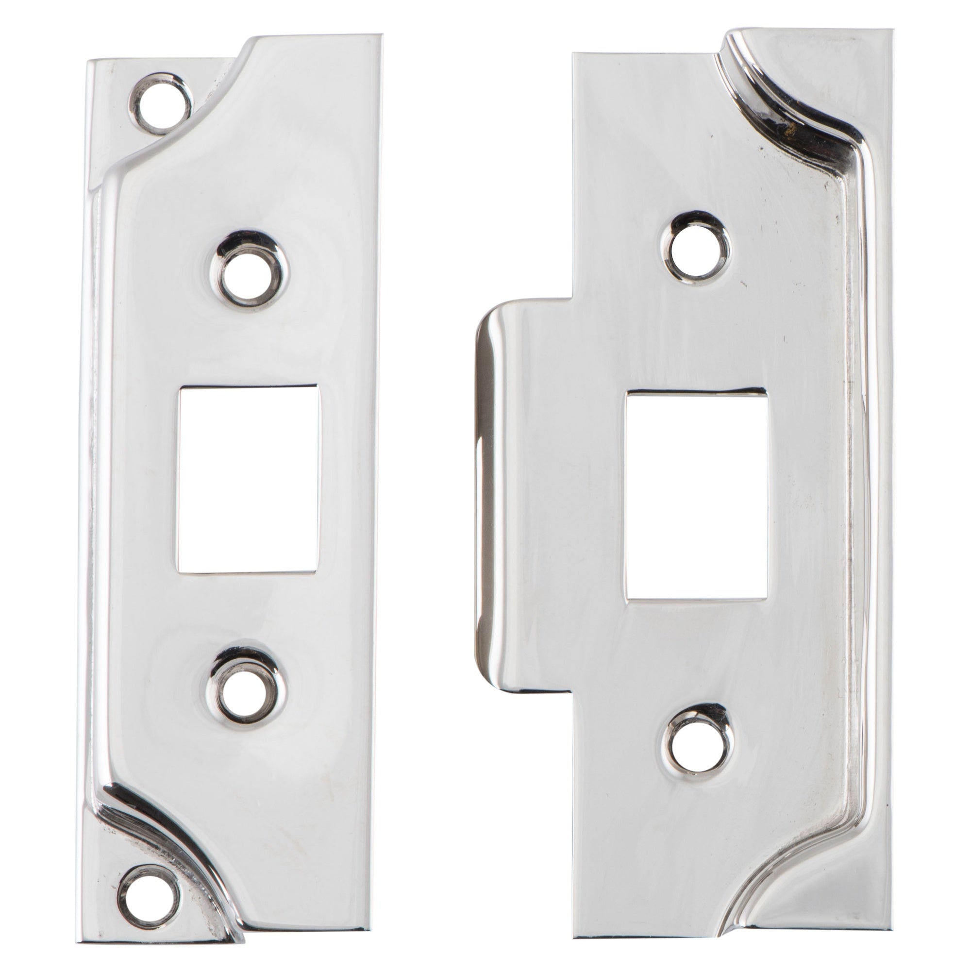 Tube Latch Face Plate & Striker Kit Rebated PN, Polished Nickel