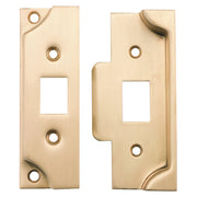 Tube Latch Face Plate & Striker Kit Rebated SB, Satin Brass