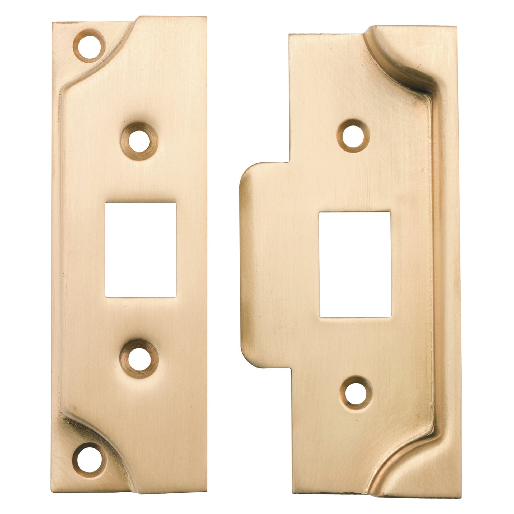 Tube Latch Face Plate & Striker Kit Rebated SB, Satin Brass