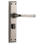 Menton Lever Long Backplate, Rumbled Nickel