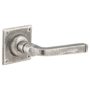 Small Menton Lever on Rose, Rumbled Nickel