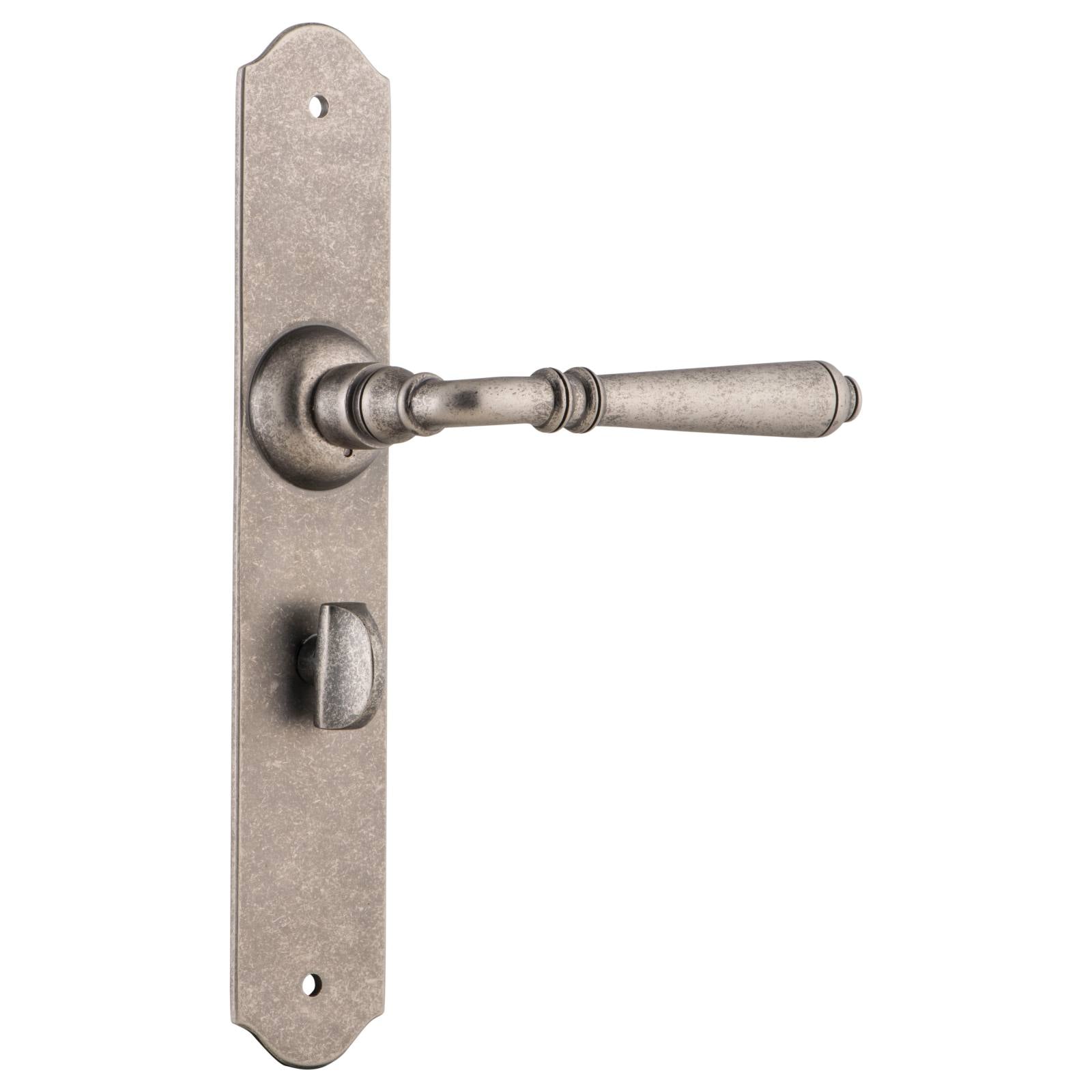 Reims Privacy Lever Set, Rumbled Nickel