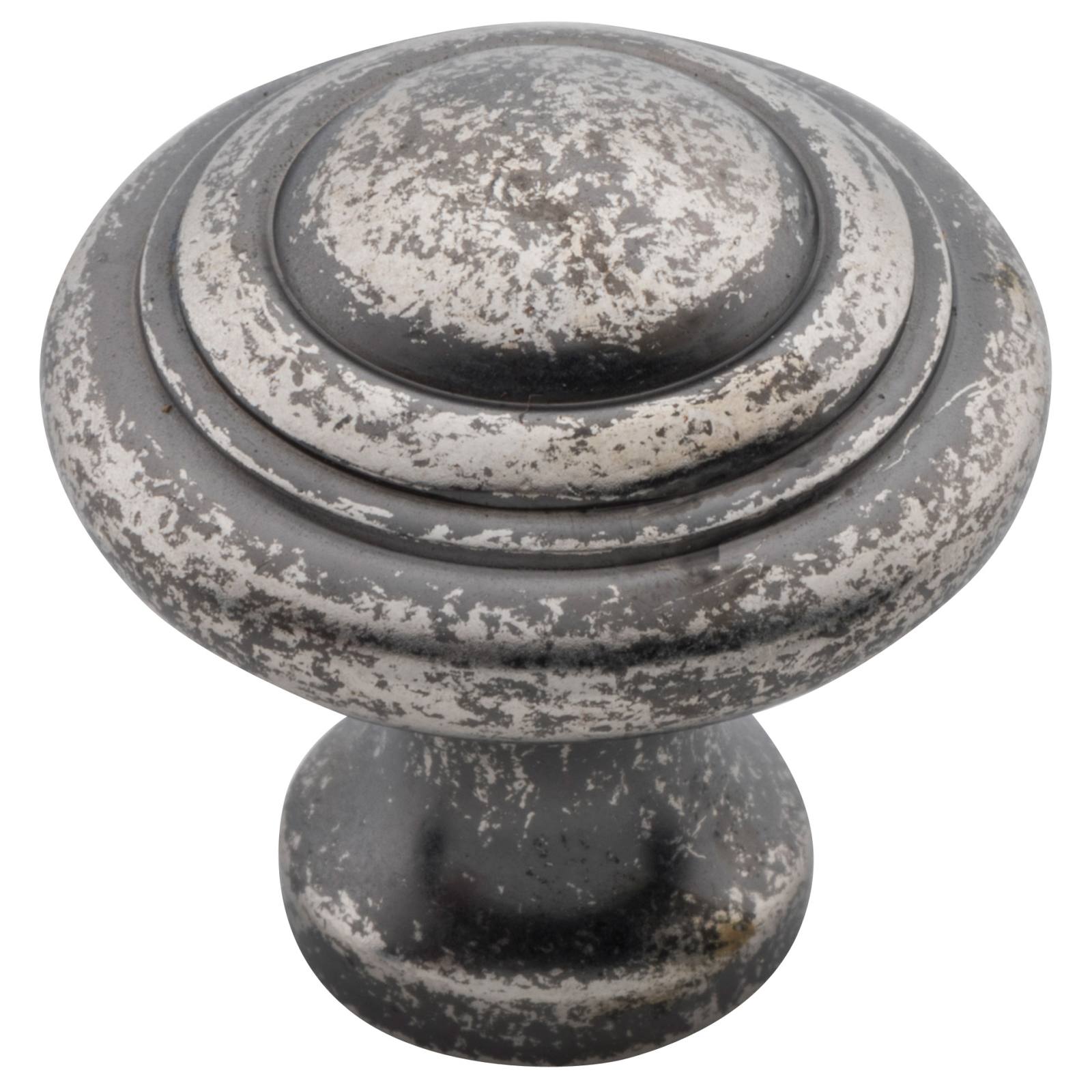 Small Domed Cupboard Knob, Rumbled Nickel