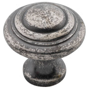 Small Domed Cupboard Knob, Rumbled Nickel
