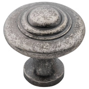 Medium Domed Cupboard Knob, Rumbled Nickel