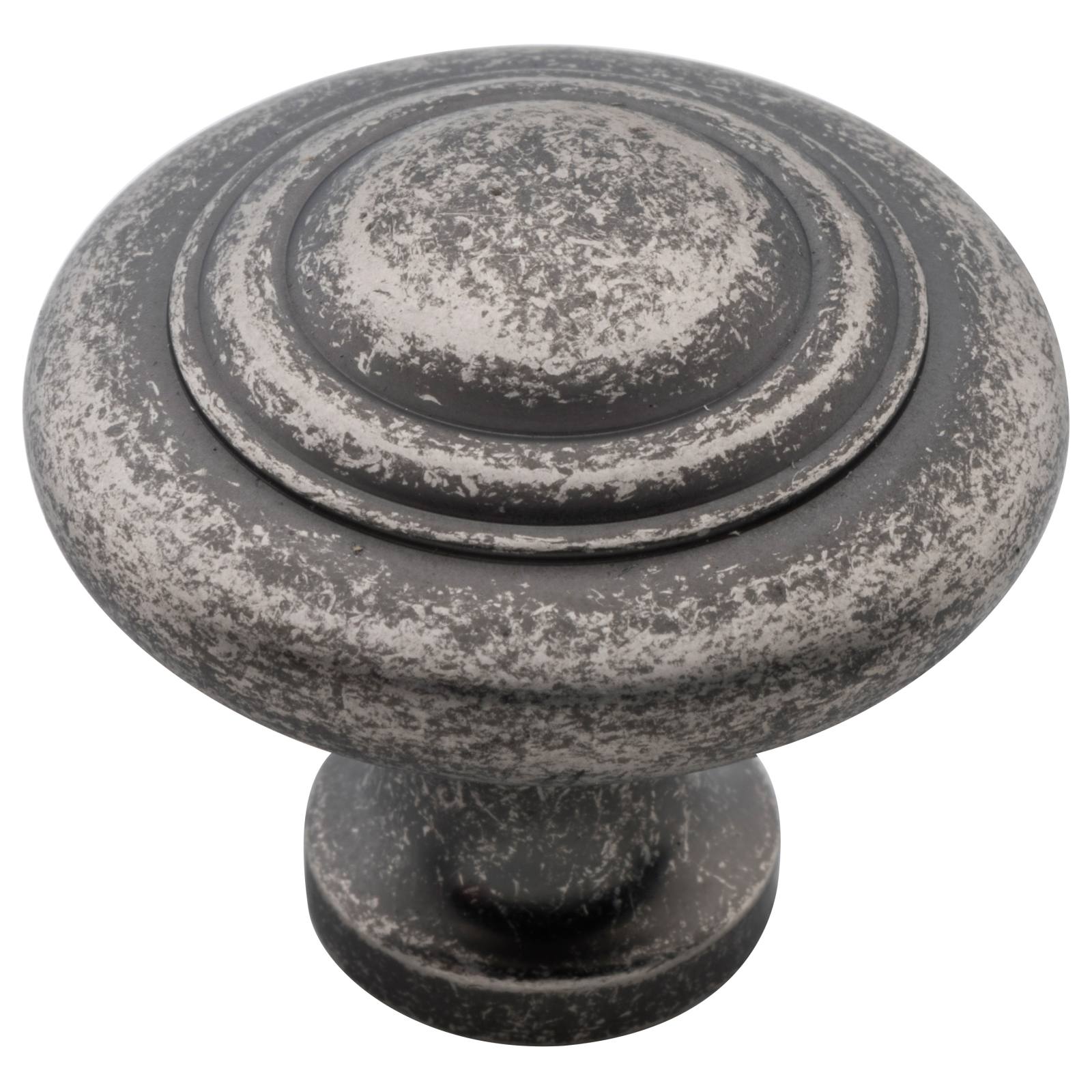 Large Domed Cupboard Knob, Rumbled Nickel