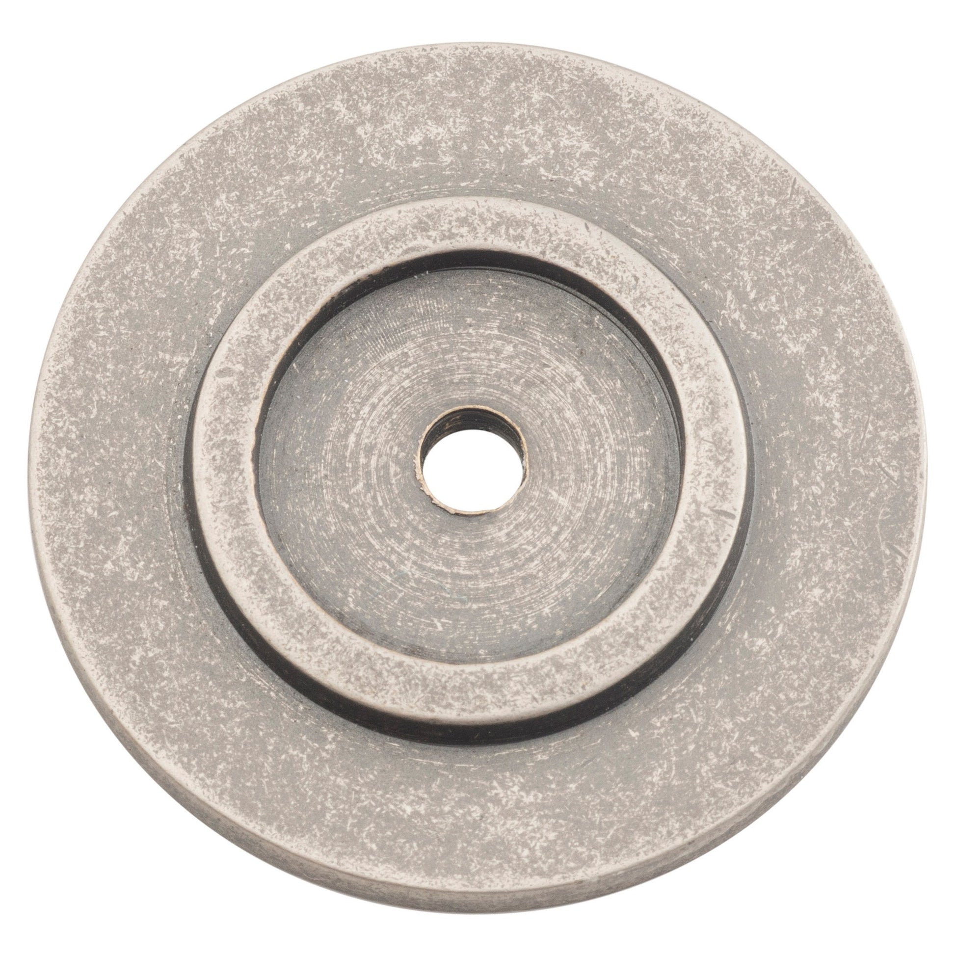 38mm Cupboard Knob Backplate, Rumbled Ni, Rumbled Nickel