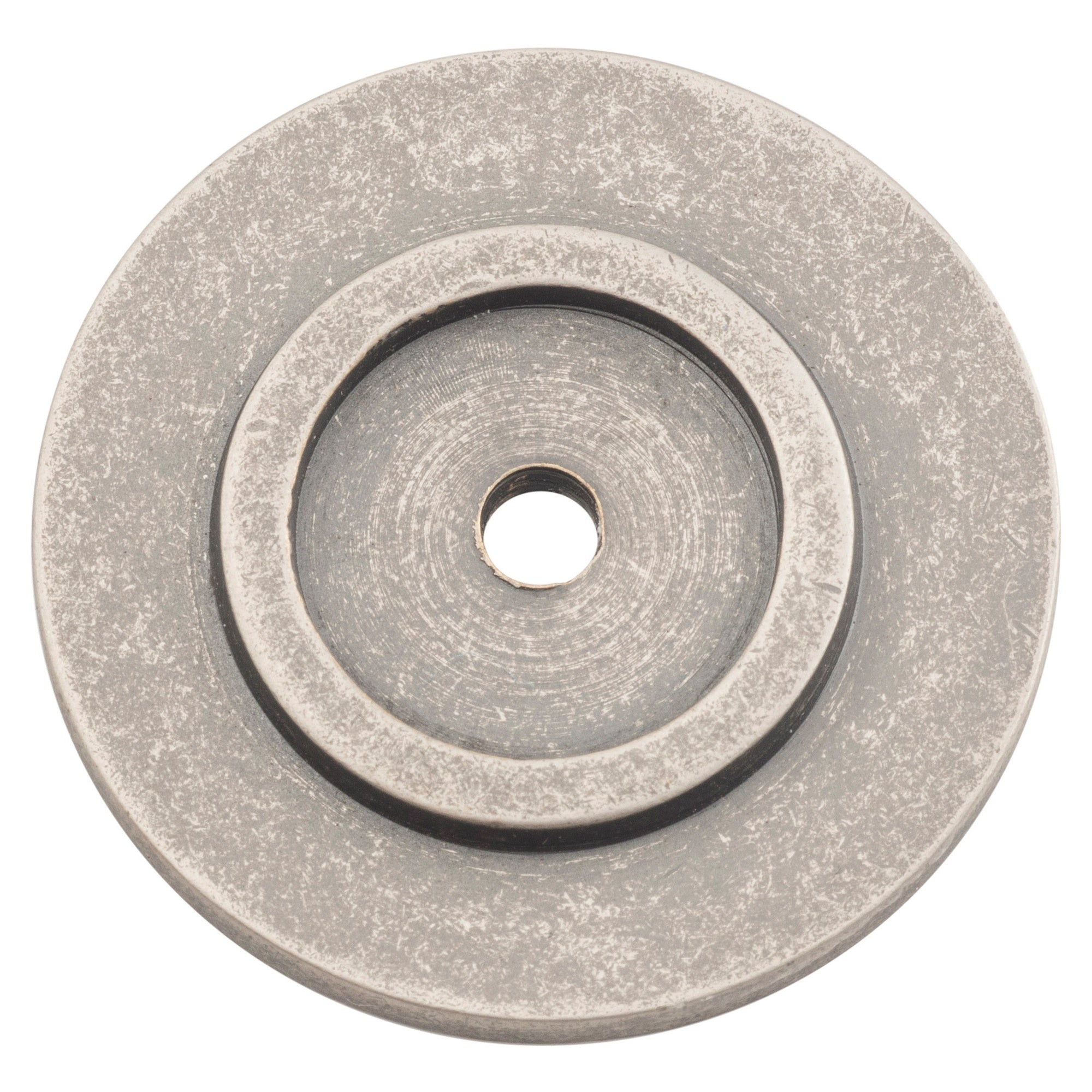 38mm Cupboard Knob Backplate, Rumbled Ni, Rumbled Nickel