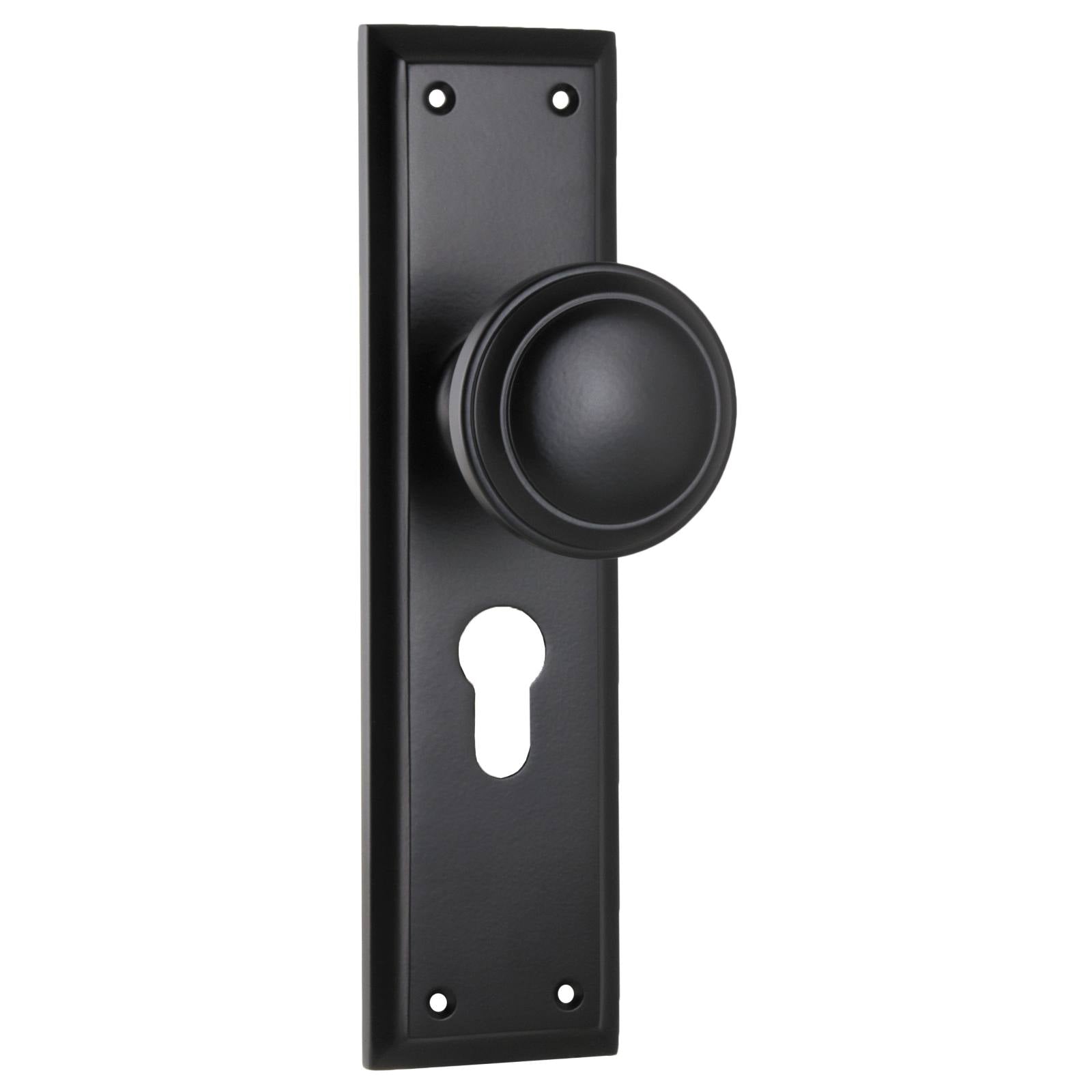 Milton Euro Knob Set, Matte Black