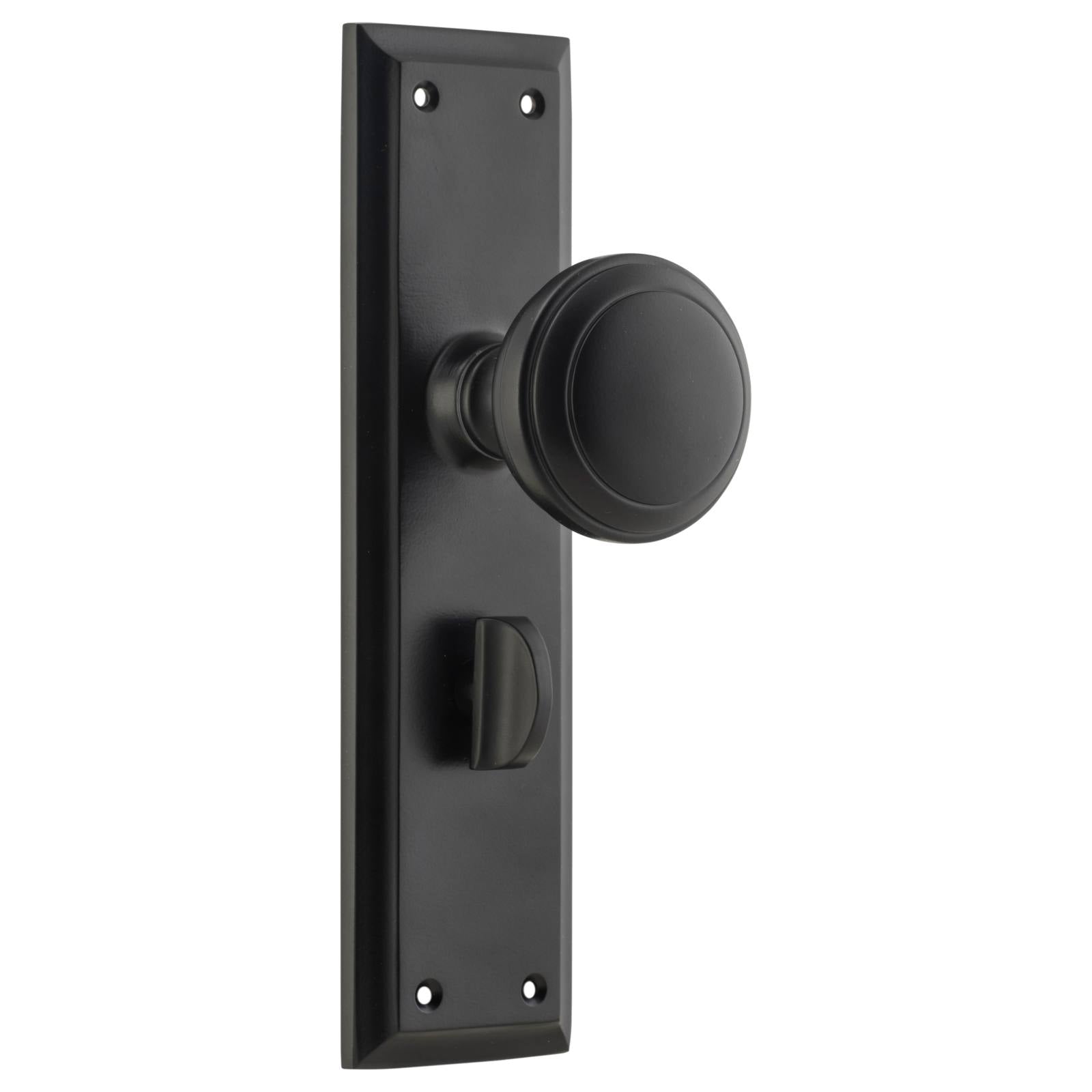 Milton Privacy Knob Set, Matte Black