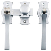 Square French Door Fastener, Satin Chrome