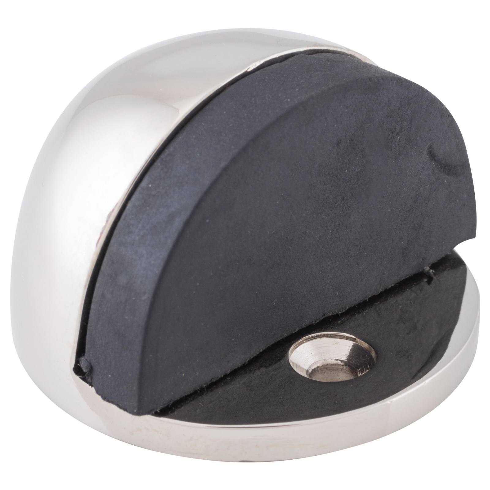 Oval Floor Mounted Door Stop, Polished Nickel