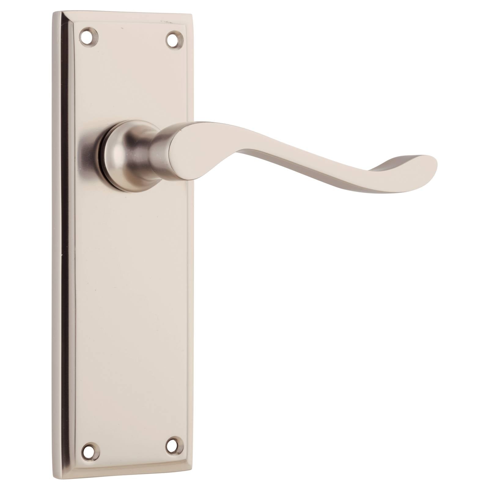 Camden Lever Latch Set, Satin Nickel